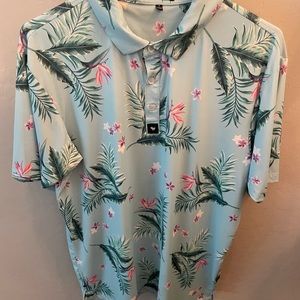 Bad birdie floral golf polo
